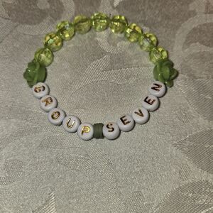 Group 7 Green Beaded Bracelet